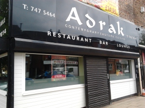 Adrak Indian restaurant on Flixton Rd.