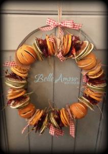 Make your own Christmas wreath like this one from Belle Amour Home.