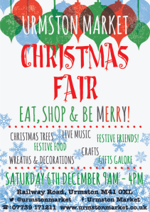 Urmston Market's Christmas Fair takes place this Saturday.